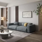 Italian style couch gray corner lounge suite L shaped nordic home modern 4 seats furniture modular sofas for living room - Image 3