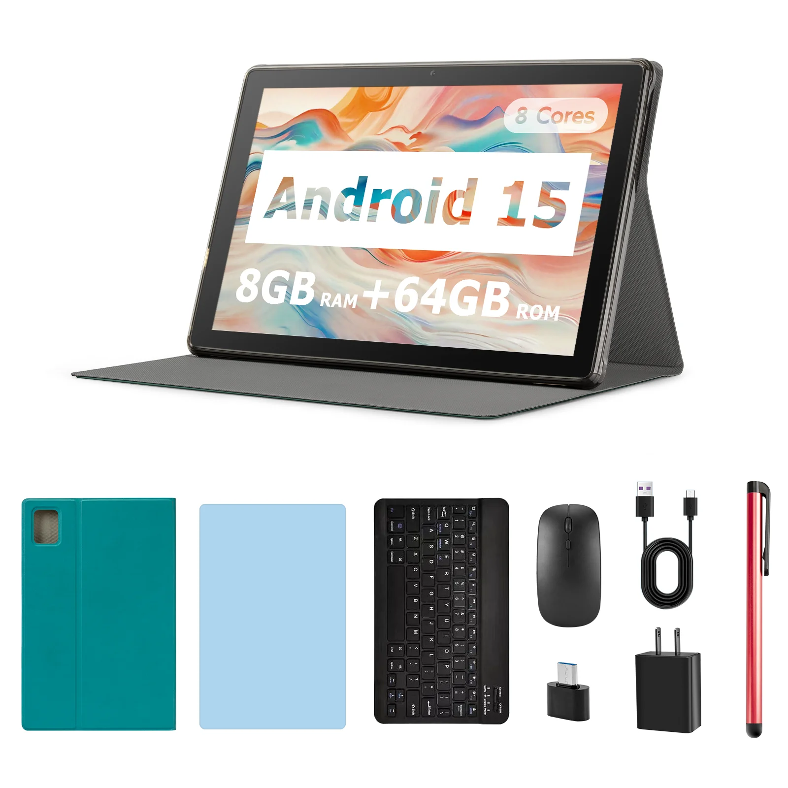 kf-Sf59a2966a6454efd8d4eee2e739f3018L ANRY 2025 Android 15 IPS Display 10.1 Inch 8GB(4+4 Expand) RAM+64GB ROM Tablet 5000Mah Dual Camera 5GWifi A523 Octa-core Tablets - Image 1