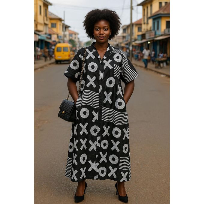 Ladies Long Bubu Dress BB - Multicolour Ladies Long Bubu Dress BB - Multicolour
