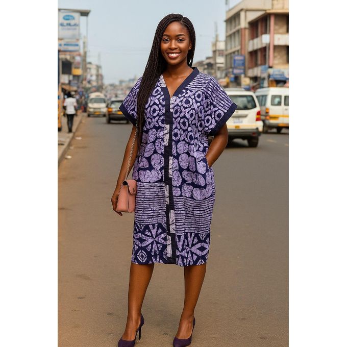 Ladies Short Bubu Dress CC - Multicolour Ladies Short Bubu Dress CC - Multicolour