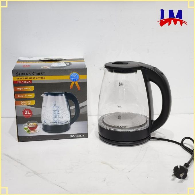 LM-2.0L - Stainless Steel Glass Electric Kettle - Black/Transparent LM-2.0L - Stainless Steel Glass Electric Kettle - Black/Transparent