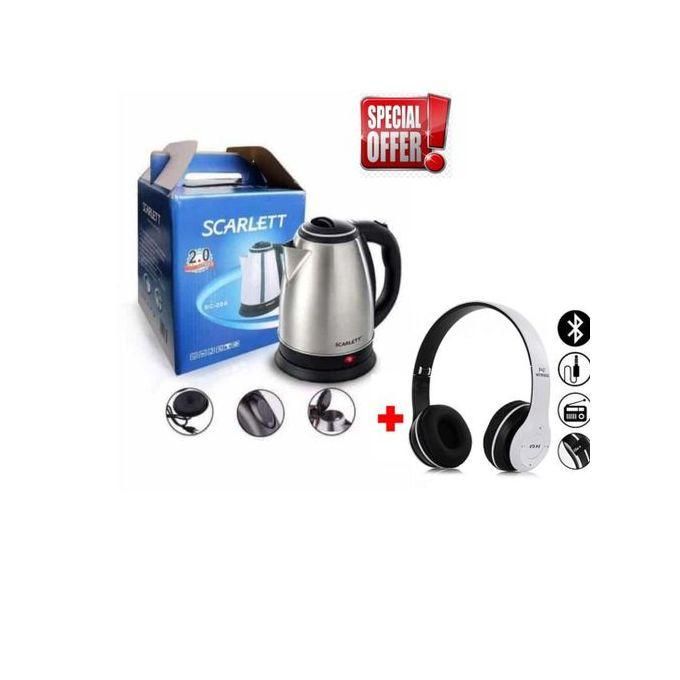 M578 Electric Kettle - 1.8 Litres Silver/Black + P47 Headset M578 Electric Kettle - 1.8 Litres Silver/Black + P47 Headset