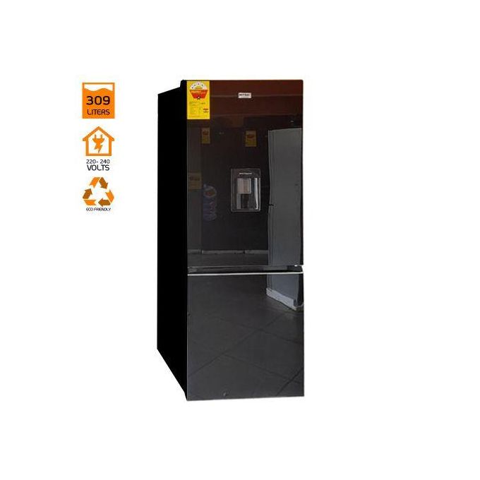 Mitsui 309Ltr - ME418A-Mitsui Double Glass Door Combi Fridge With Dispenser - Inox Mitsui 309Ltr - ME418A-Mitsui Double Glass Door Combi Fridge With Dispenser - Inox