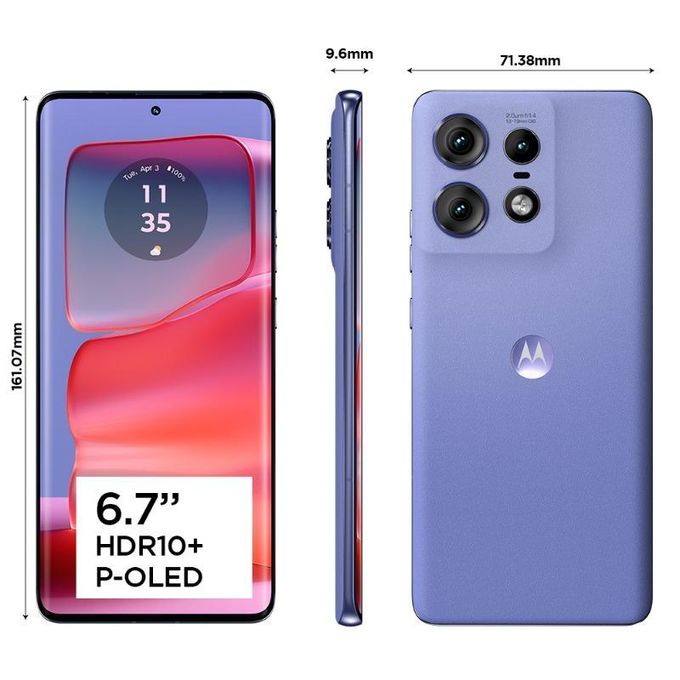 Motorola Moto Edge 50 Pro - 6.67" - 512GB ROM + 12GB RAM - 50MP Rear /13MP Front - 5000mAh - Luxe Lavender + Free Phone Cover & Charger Motorola Moto Edge 50 Pro - 6.67" - 512GB ROM + 12GB RAM - 50MP Rear /13MP Front - 5000mAh - Luxe Lavender + Free Phone Cover & Charger