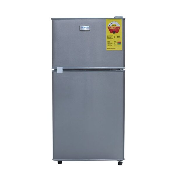 Nasco 112 Liters - NASF2-13FL - Table Top Double Door Top Mount Refrigerator - Silver