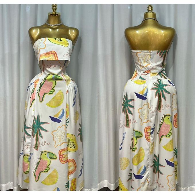 New Ladies Luxury Cocktail Maxi Dress - White New Ladies Luxury Cocktail Maxi Dress - White