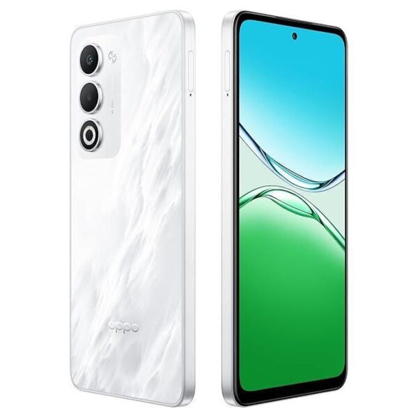 Oppo A5 6.67" HD+ display Gorilla Glass 7i protection 6GB RAM+128GB storage 50MP dual rear camera 5MP front camera White + 36-Month Warranty