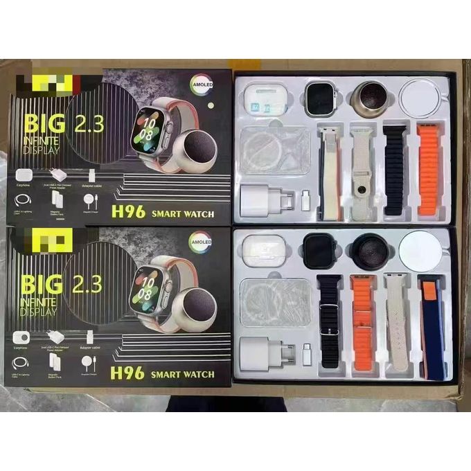 Other H96 Smart Watch 2.3" AMOLED Display – Multi-Strap Bundle with Wireless Speaker & Accessories Other H96 Smart Watch 2.3" AMOLED Display – Multi-Strap Bundle with Wireless Speaker & Accessories