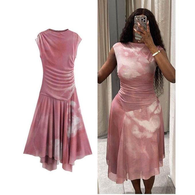Pink and white cloudy dress Pink and white cloudy dress