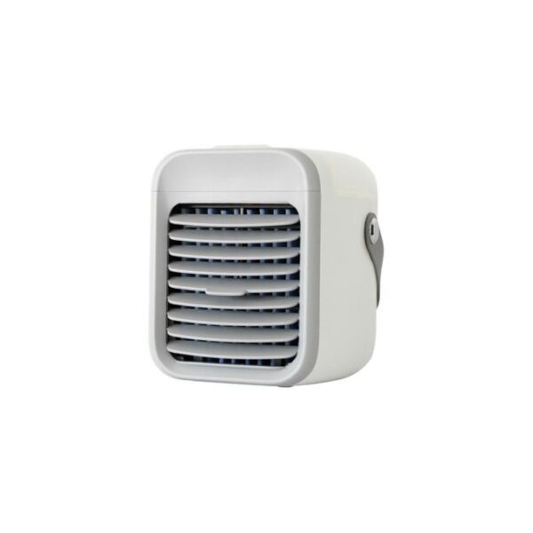 Portable Mini Air Conditioner Water Cooling Fan Air Cooler Humidifier (L6.8 x W6 x H6.8)inch - White