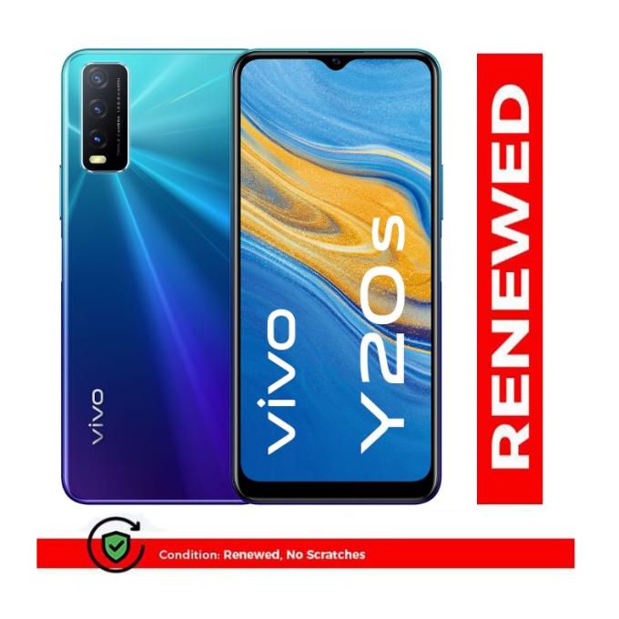 Renewed VIVO Y20s 6.51inch 6GB+128GB 5000mAh 13MP+2MP+2MP+8MP Smartphone Side Fingerprint UP TO 256GB Blue Renewed VIVO Y20s 6.51inch 6GB+128GB 5000mAh 13MP+2MP+2MP+8MP Smartphone Side Fingerprint UP TO 256GB Blue