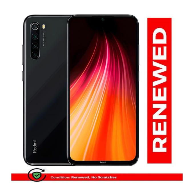 Renewed XIAOMI Redmi Note8 6.3"6GB+128GB Battery 4000mAh 48MP+8MP+2MP+2MP+13MP Fingerprint Smartphone Dual SIM Black Renewed XIAOMI Redmi Note8 6.3"6GB+128GB Battery 4000mAh 48MP+8MP+2MP+2MP+13MP Fingerprint Smartphone Dual SIM Black