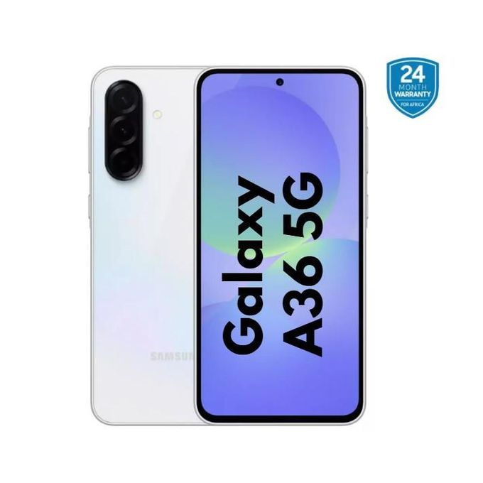 Samsung Galaxy A36 5G - Dual SIM - 6.7 Inches FHD+ 50MP/13MP - 128GB HDD - 6GB RAM - 5000mAh - Water & Dust Resistant IP67 - Silver Samsung Galaxy A36 5G - Dual SIM - 6.7 Inches FHD+ 50MP/13MP - 128GB HDD - 6GB RAM - 5000mAh - Water & Dust Resistant IP67 - Silver