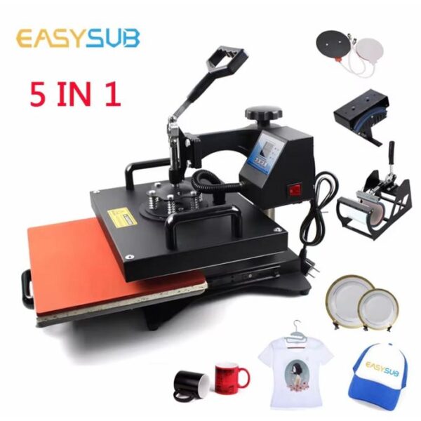 Sublimation Heat Press Digital Design Transfer Machine for Clothes - 29 x 38 - Multicolour