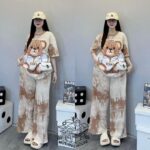 Top & Down Ladies Teddy Bear Dress - Brown