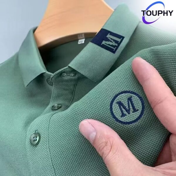 TOUPHY Men's Polo Fashion T-Shirts Short Sleeve - Green