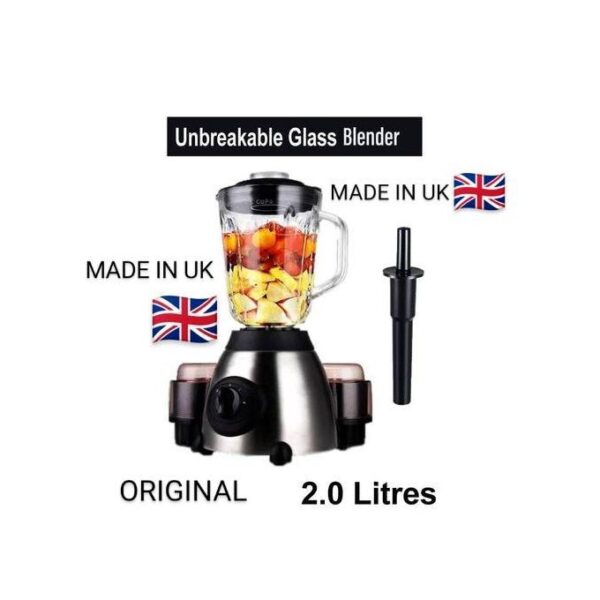 Unbreakable Glass Quality Commercial Blender - 2.0L Silver