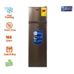 Vizio 166L Double Door Refrigerator (VIZ-208TF) - Dark Silver