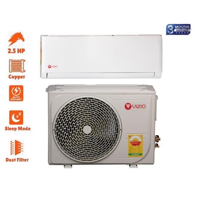 Vizio 2.5 HP - Split Wall Mount Air Conditioner - 12000BTU/h (Copper) VIZ-25410 - White Vizio 2.5 HP - Split Wall Mount Air Conditioner - 12000BTU/h (Copper) VIZ-25410 - White
