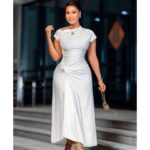 White maxi dress