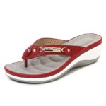 Pantoufles d'été pour femmes, nouvelle mode, chaussures à boutons en métal, sandales de plage compensées, plateforme extérieure, tongs de loisirs, 2024 - AliExpress 322