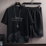 Printed Summer Trendy Short sleeved T-shirt Set - Image 2