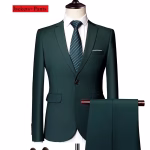 Classic Wedding Tuxedos Casual Solid Suits Slim Fit - Image 12