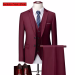 Classic Wedding Tuxedos Casual Solid Suits Slim Fit - Image 10