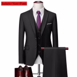 Classic Wedding Tuxedos Casual Solid Suits Slim Fit - Image 5