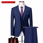 Classic Wedding Tuxedos Casual Solid Suits Slim Fit - Image 9